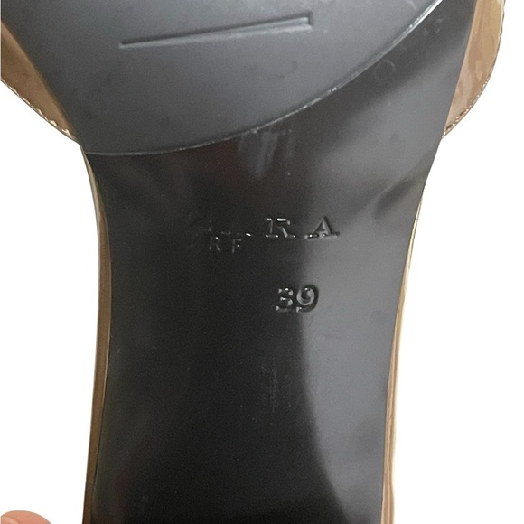 💥SALE💥ZARA WOMENS TAN BLOCK HEEL SZ 8.5 - Picture 4 of 16